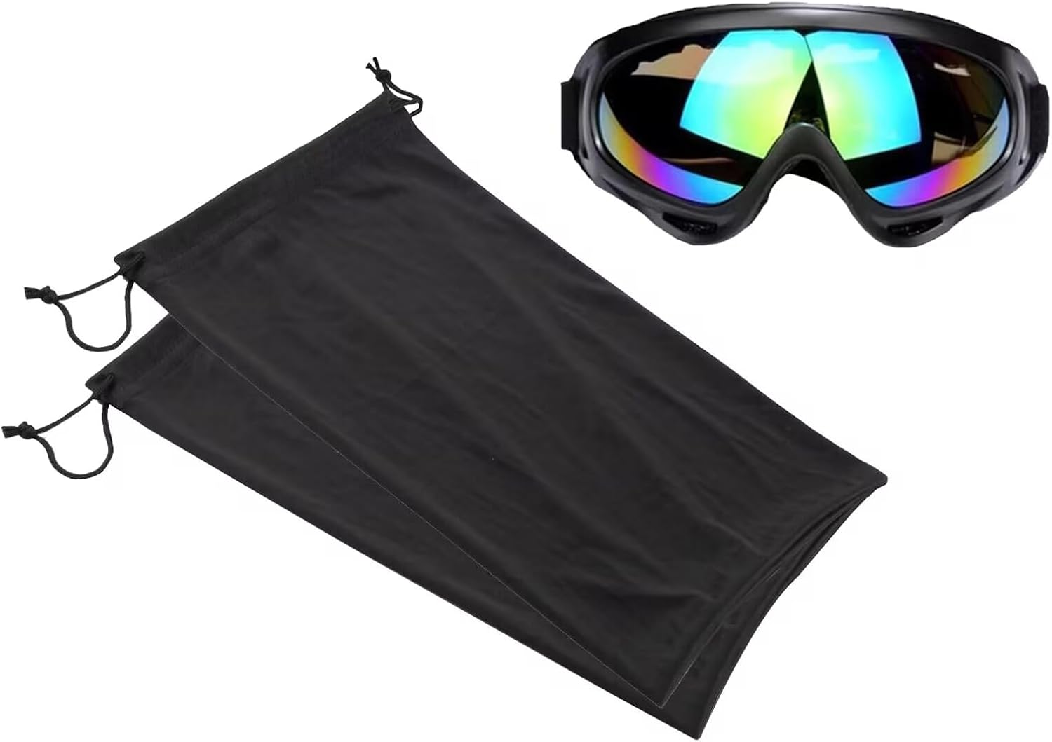 Bolsa para gafas de esquí, funda para Google de esquí, funda para gafas de esquí, bolsa de microfibra de Google para nieve, bolsa protectora de