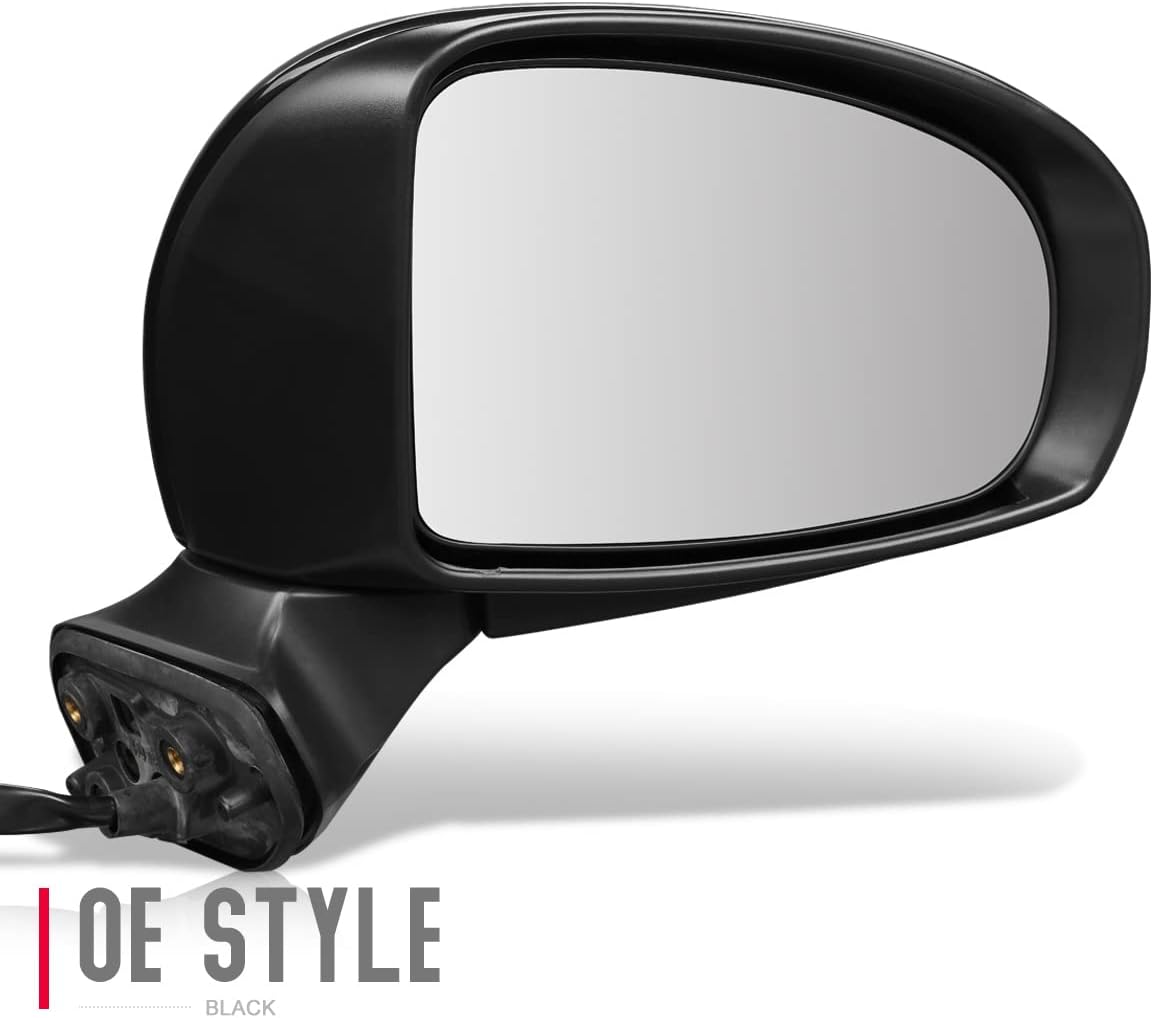 DNA Motoring OEM-MR-TO1321352 Espejo retrovisor calefactable ajustable con calefacción lateral derecho con señal de giro compatible con 15-17 Prius V