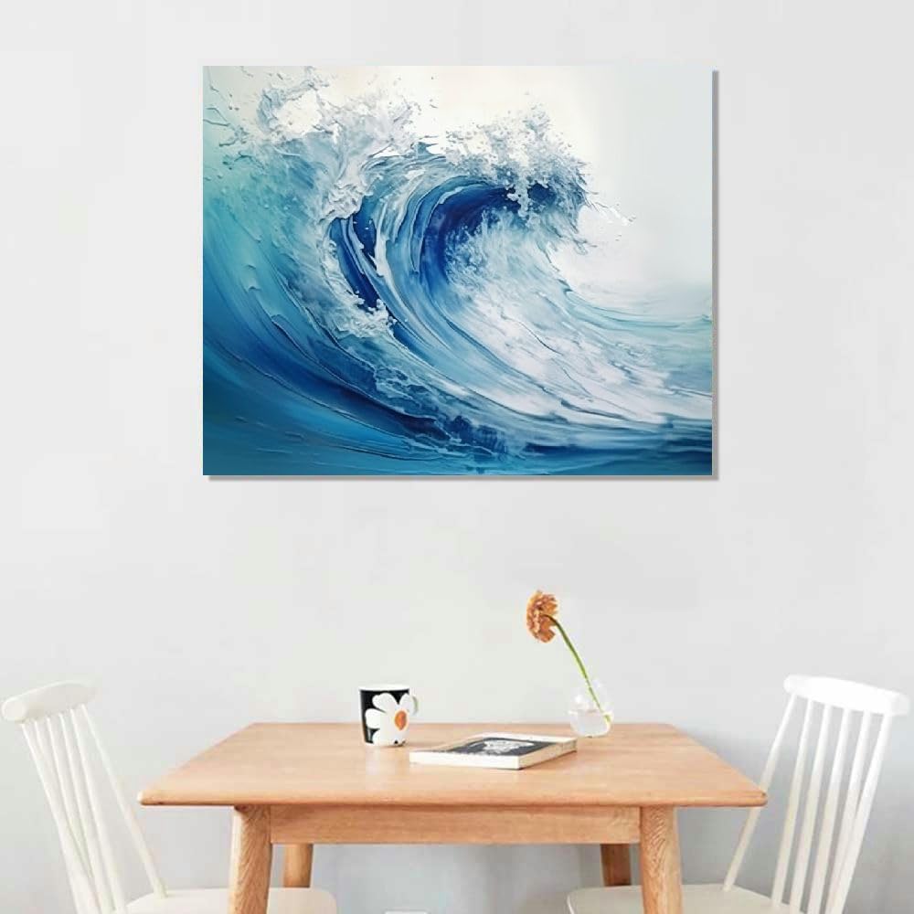 Algasan Canvas Painting Canvas Wall Art Picture 20x16in for Living Room Bedroom Fall Decor Wavy