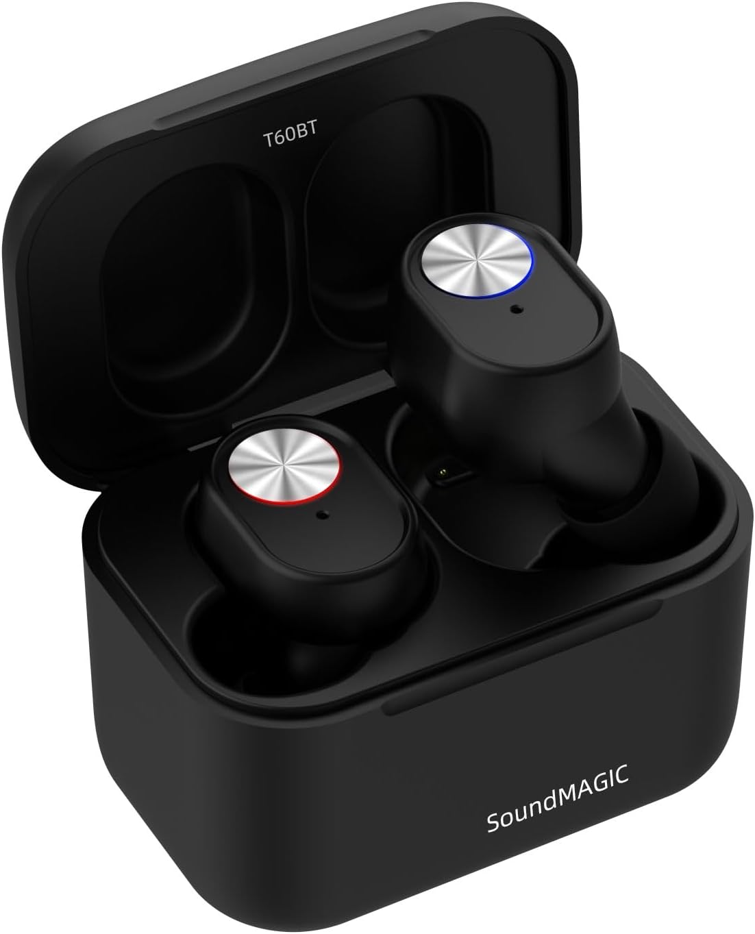 SoundMAGIC T60BT Auriculares inalámbricos verdaderos en el oído Bluetooth Auriculares con micrófono HiFi estéreo Auriculares deportivos impermeables