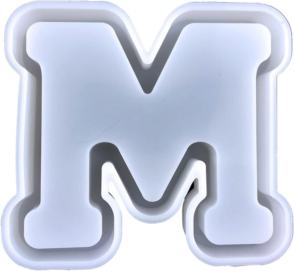 Grande ABC para caja de almacenamiento de letras M, molde organizador de molde de resina para joyería de bricolaje C caja de almacenamiento de