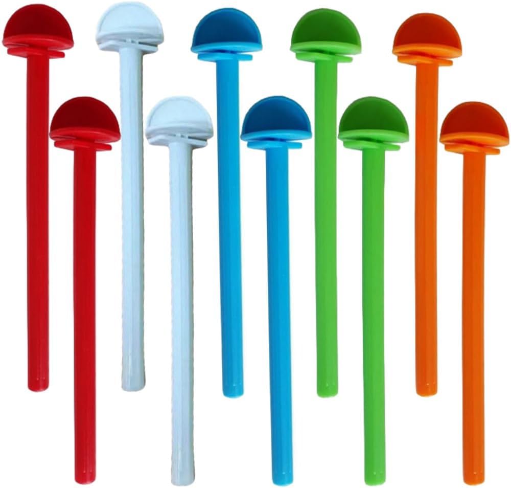 HNOYGNU 10 soportes de plástico para perchas, perchas para pájaros, pinzón canario, jaula para periquitos, soporte universal de plástico para