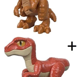 Imaginext Jurassic World T Rex Dinosaur + Imaginext Jurassic World Raptor Figures GIFT SET Paquete Imaginext Jurassic World T Rex Dinosaur + Imaginext Jurassic World Raptor Figures GIFT SET Paquete