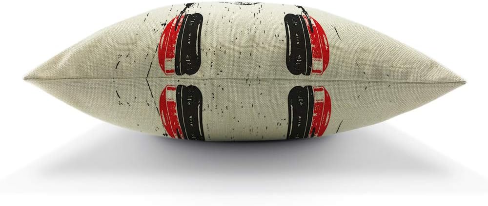 EKOBLA Funda de almohada dálmata con diseño de animales divertidos con gafas de hip-hop, para mascotas, rectangular, para sofá, decoración del