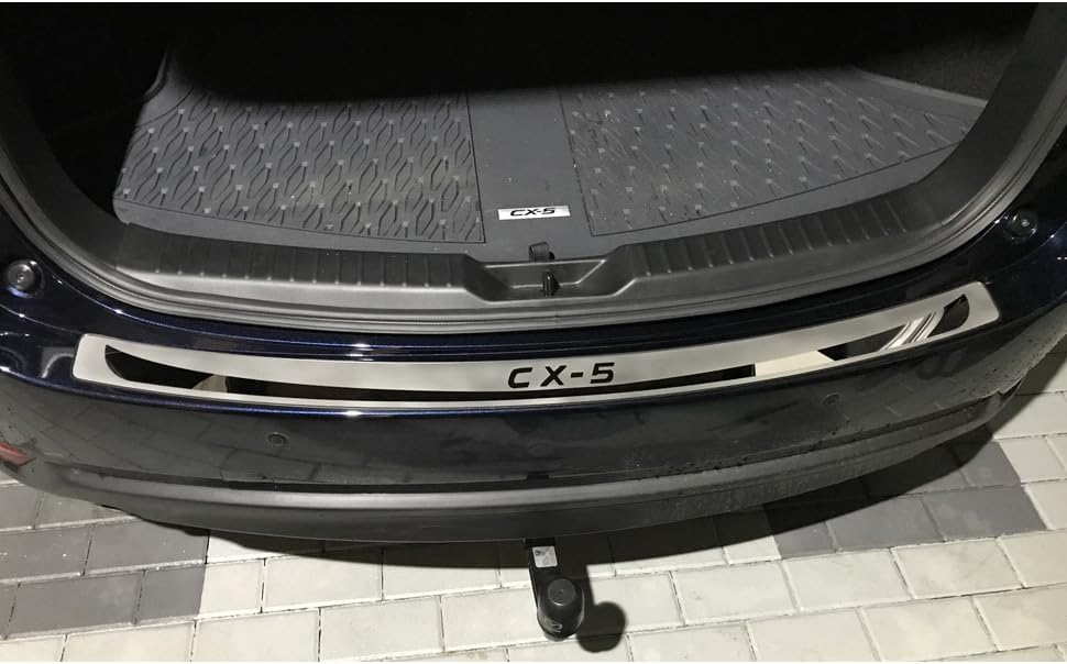 GZBFTDH Protector de parachoques trasero para Mazda CX5 cx-5, accesorios 2017-2023, piezas de automóvil, cubierta de umbral de puerta trasera de