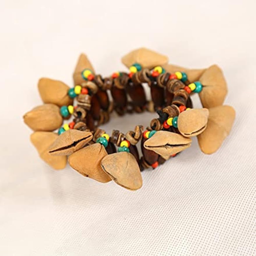 Pulsera de concha de nuez, instrumento musical africano, campanilla de tuerca africana, accesorios de percusión, instrumento musical para hombre y