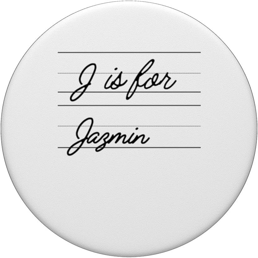 Personalized J is for Jazmin Name Student Kindergarten Girl PopSockets Standard PopGrip