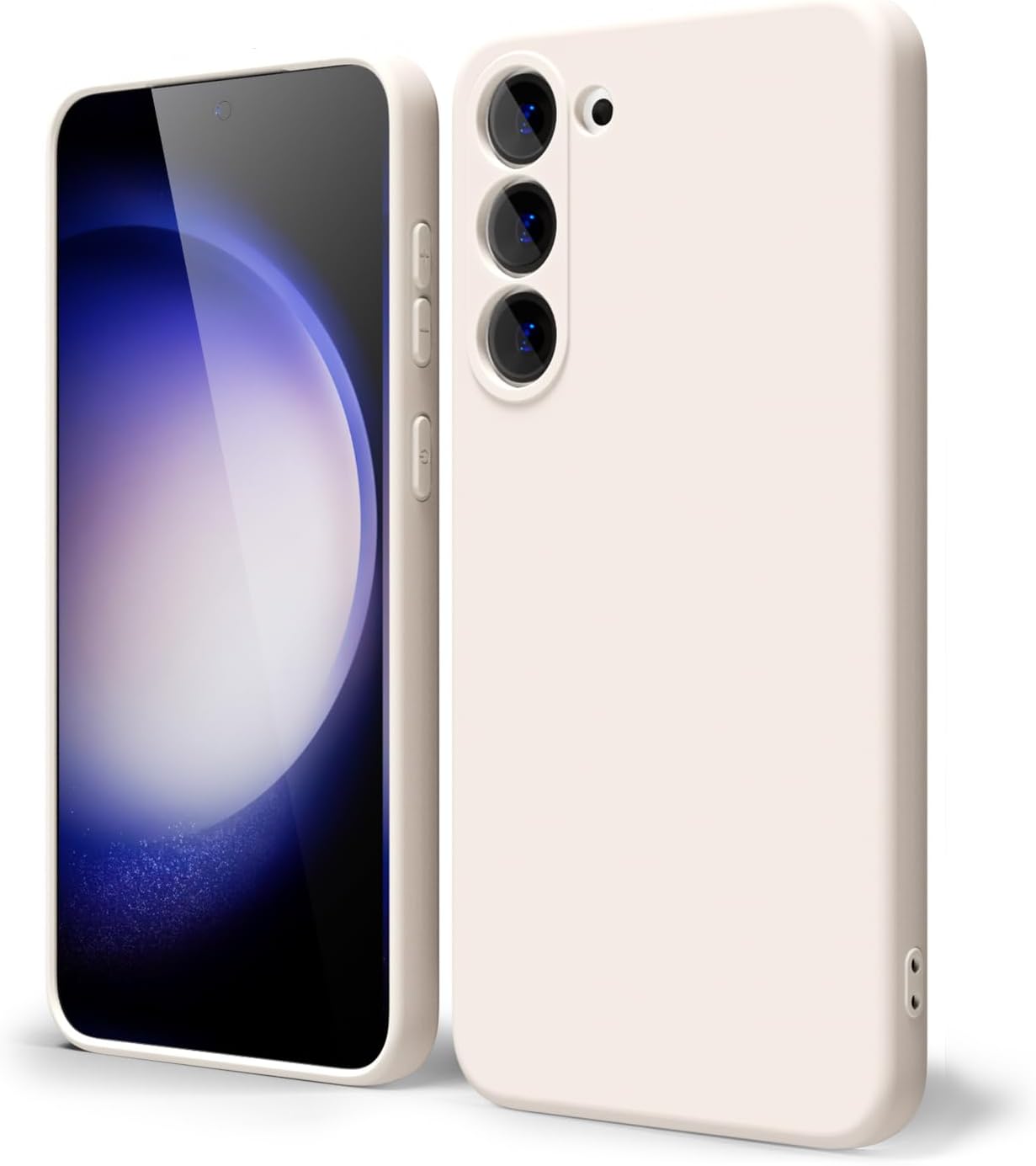 oakxco Funda para teléfono Samsung Galaxy S23 de silicona líquida, bonita funda de gel suave de goma TPU lisa para mujeres y niñas, diseño estético,