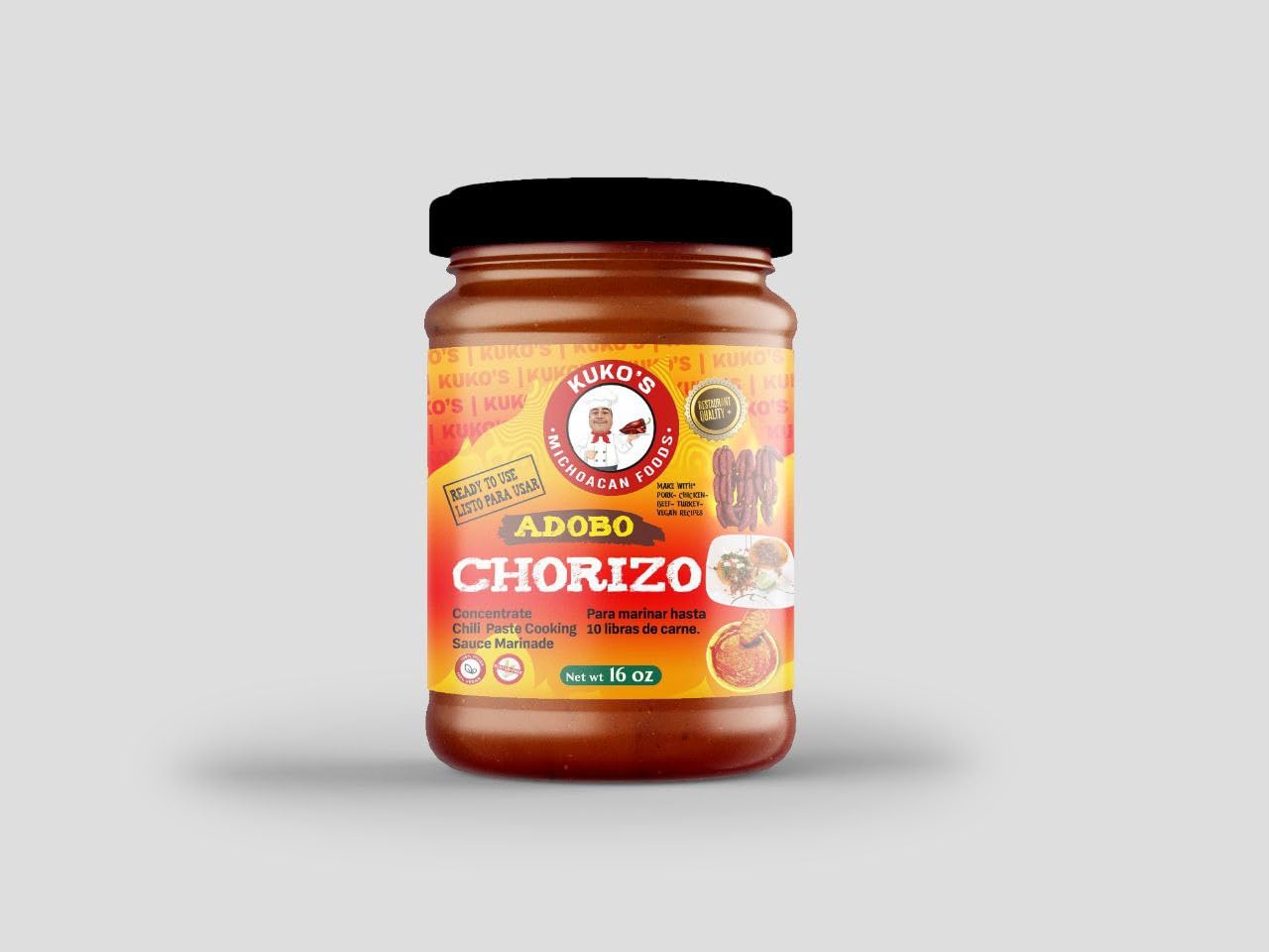 Chipotle Adobo Marinade salsa de cocina pasta de chile comercial usado carne de pollo vegano (marrón, adobo de chorizo marinada)