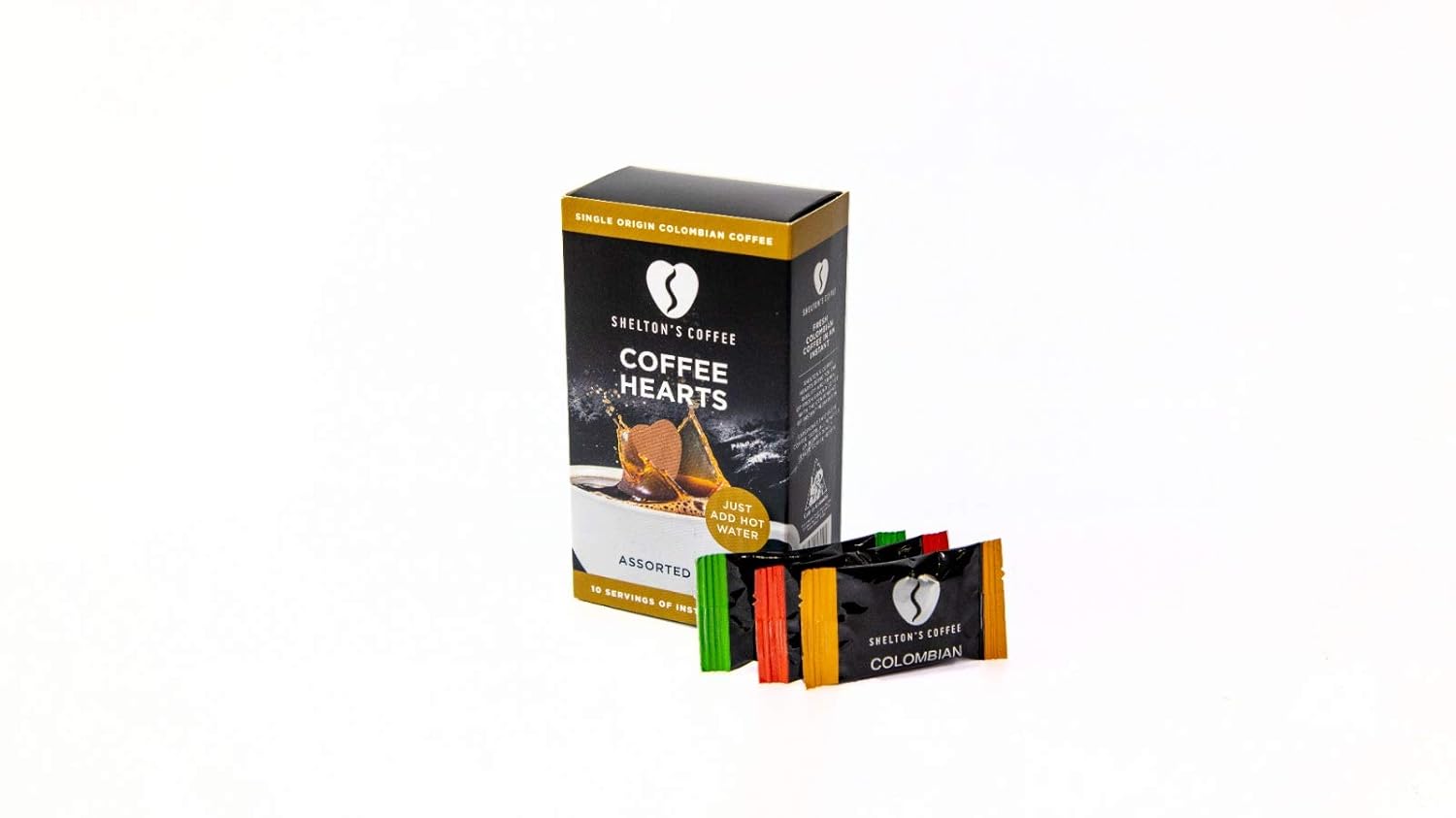 Shelton’s Coffee Corazones de sabores surtidos