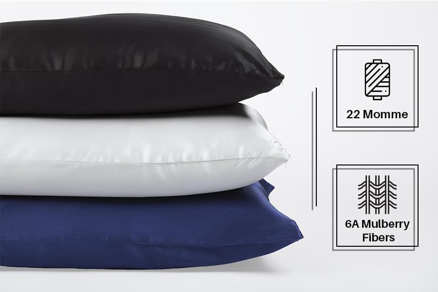 Funda de almohada de seda de morera Royaliz para cabello y piel  Funda de almohada refrescante  Fundas de almohada de seda para cabello y piel