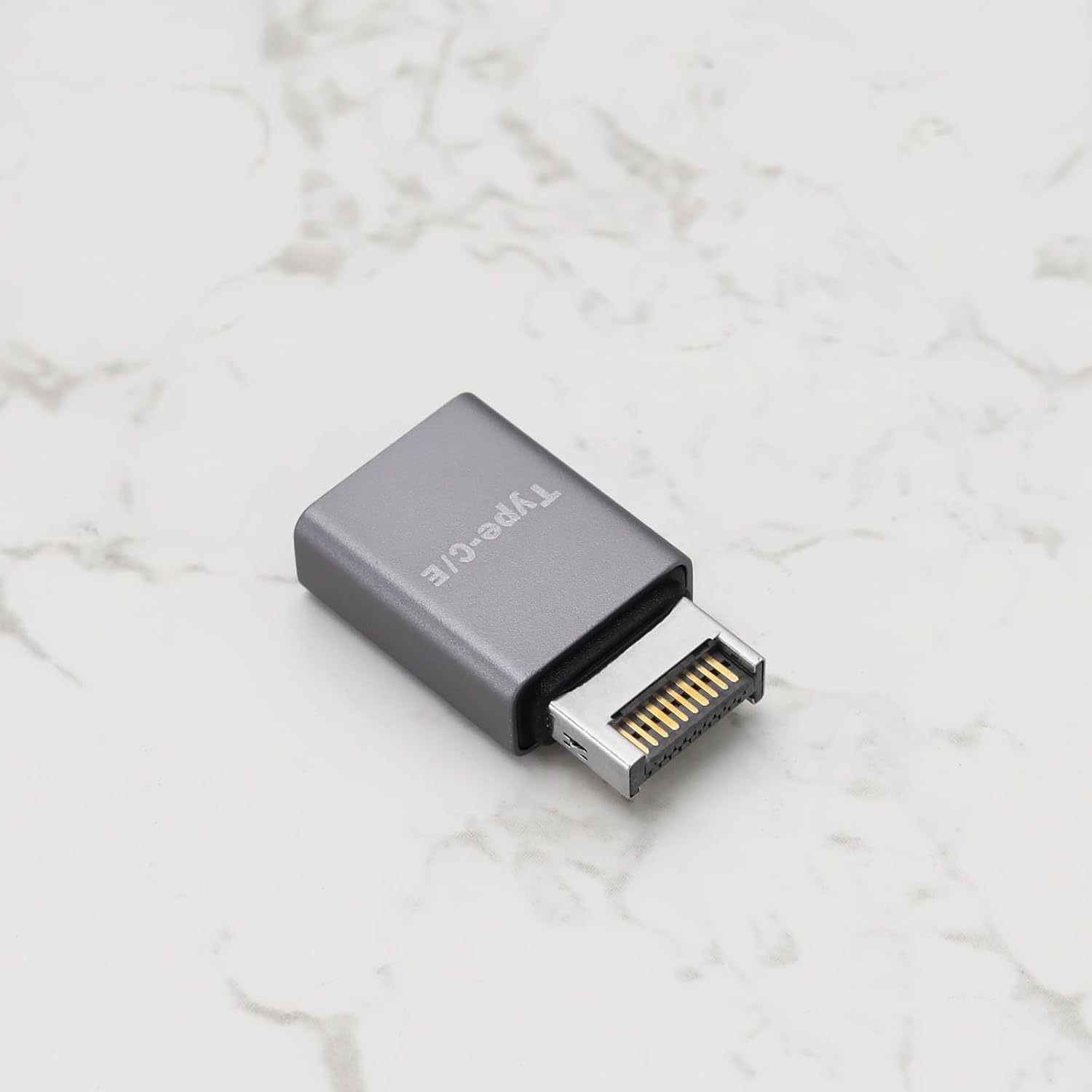 2 unids USB 3.1 Tipo E a Tipo C Adaptador de metal Placa base de computadora Adaptador frontal Accesorios de computadora 10Gbps 1.004×0.571×0.272 in