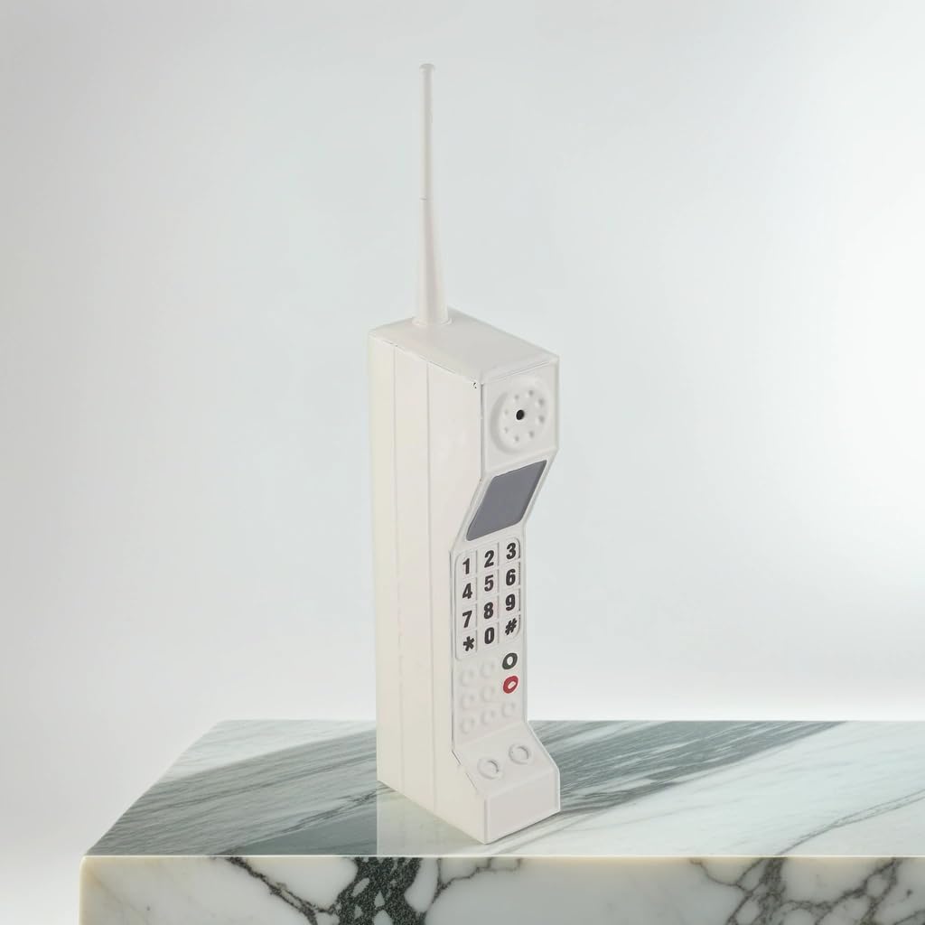 VINGVO Modelo retro de teléfono celular, accesorio de teléfono de ladrillo antiguo de los años 80 y 90, accesorio de teléfono falso para fiesta de
