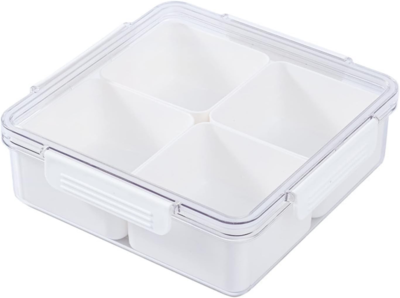 Bandeja dividida para servir con tapa, recipientes de almacenamiento de alimentos divididos extraíbles con 45 compartimentos, bandeja para verduras