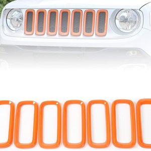 idain Juego de 7 insertos de malla de rejilla frontal ABS Rejilla Cubiertas de malla Kit de ajuste para Jeep Renegade 2016 2017 2018 (naranja) idain Juego de 7 insertos de malla de rejilla frontal ABS Rejilla Cubiertas de malla Kit de ajuste para Jeep Renegade 2016 2017 2018 (naranja)