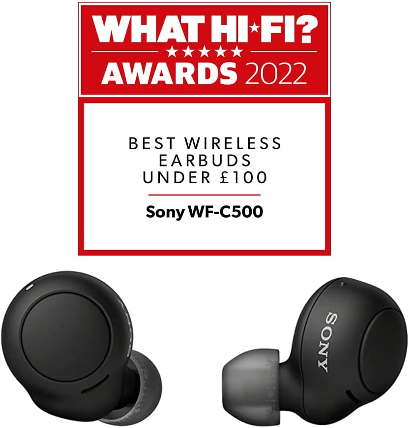 Sony Auriculares inalámbricos verdaderos, batería de hasta 20 horas, estuche de carga, compatible con asistente de voz, micrófono integrado para