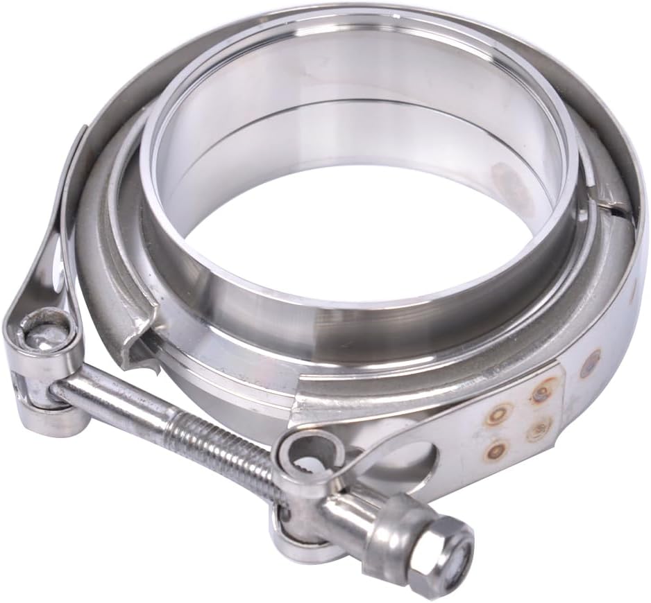 Abrazadera de banda en V de escape inoxidable de 2.5 pulgadas con bridas de acero inoxidable T304 Abrazadera V de escape de 2-12 pulgadas