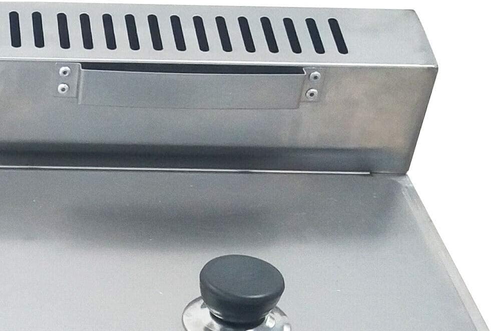 Freidora de gas comercial, freidora profunda de gas, olla de calefacción de alimentos de acero inoxidable de 18 litros, con tapa, encimera,