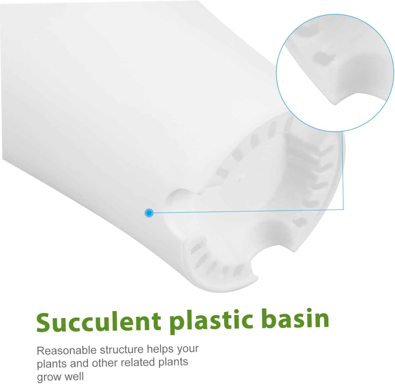 Yardwe 6 piezas de cubierta de asfixia para suculentas, bandeja de plástico, para suculentas, cubierta protectora de plantas de plástico, bandejas