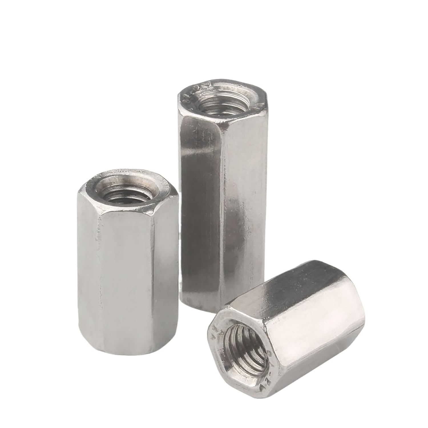 1 pieza de rosca izquierda 304 de acero inoxidable Hex Rod acoplamiento tuercas separador largo tuerca hexagonal M6 M8 M10 M12 M14 M16 (color