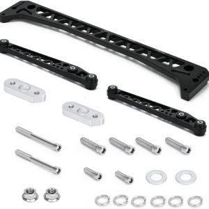 Brazo de control inferior trasero+soporte de bastidor auxiliar compatible con 96-00 Honda Civic EK LCA Negro Brazo de control inferior trasero+soporte de bastidor auxiliar compatible con 96-00 Honda Civic EK LCA Negro