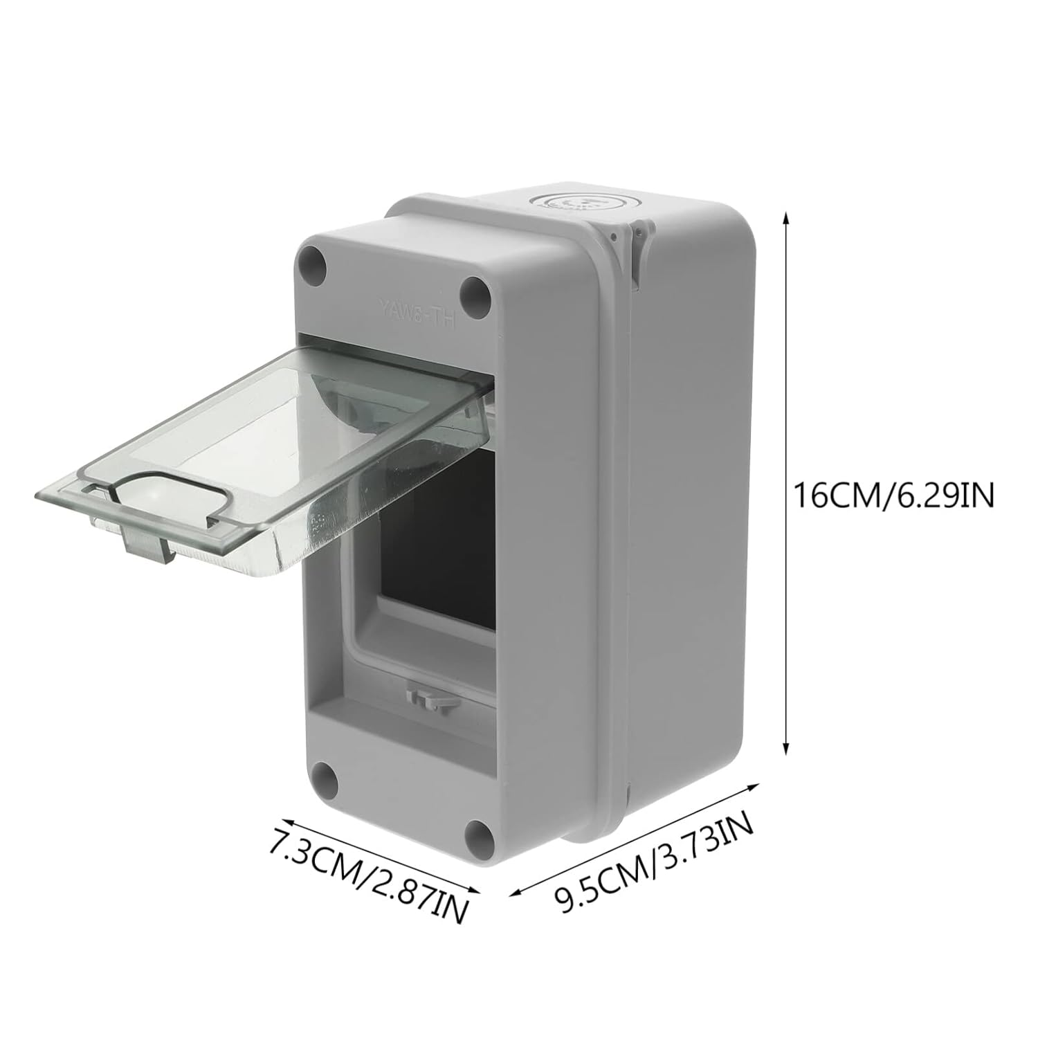 Caja de protección de distribución de 3 vías, caja de conexiones de distribución de energía con riel DIN Caja de conexiones Abs Caja eléctrica de