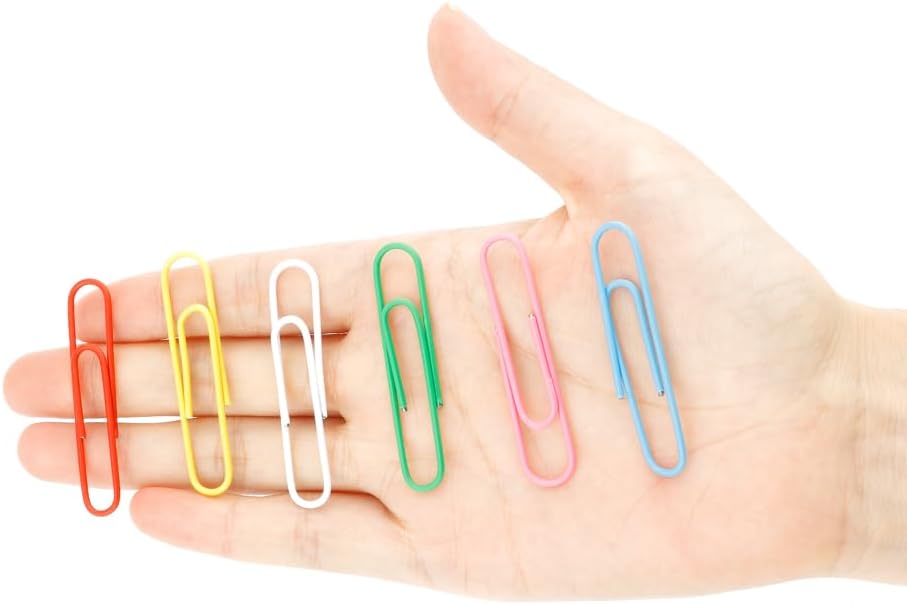 Clips de papel de 2 pulgadas, clips de papel, clips de papel grandes, clips de papel surtidos, clips de papel de colores, clips de papel de metal a