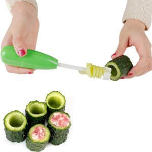 Juego de 4 piezas de sacacorchos de verduras, herramienta de excavación de cabezales de corte en espiral de vegetales reemplazables, herramienta de Juego de 4 piezas de sacacorchos de verduras, herramienta de excavación de cabezales de corte en espiral de vegetales reemplazables, herramienta de