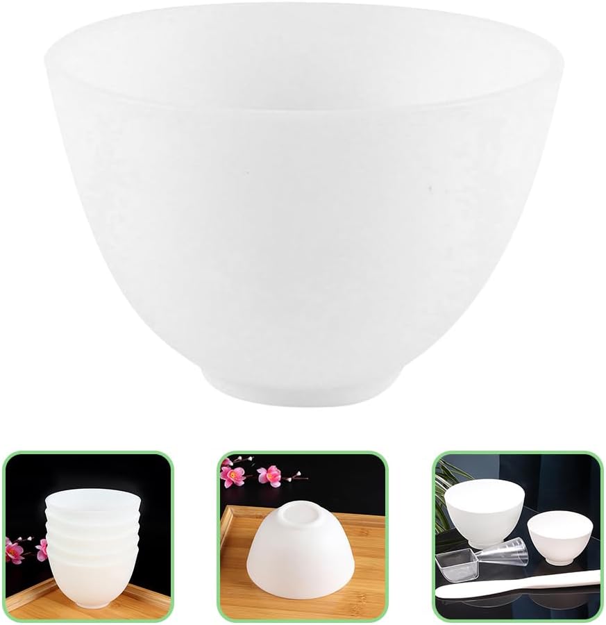 FOMIYES Cuenco de silicona con espátula de silicona, cuencos para mezclar, cuencos de colores reutilizables, tazones de preparación para aperitivos,
