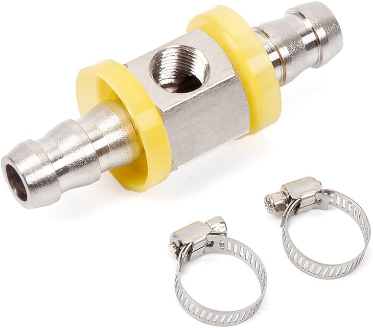 38 “Línea de combustible de presión de combustible con púas de bloqueo en T adaptador de montaje en T incluye abrazaderas