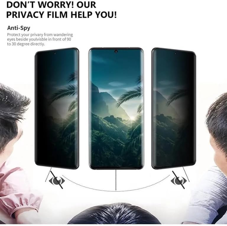 Paquete de 2+2 protectores de pantalla para Google Pixel 7 Pro, HD y de privacidad de vidrio templado con protector de lente de cámara dureza 9H