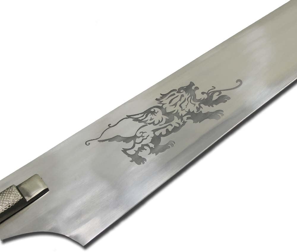Espada funcional de réplica de revólver para cosplay, construcción de acero inoxidable, funda de cuero, espada de anime con un revólver funcional