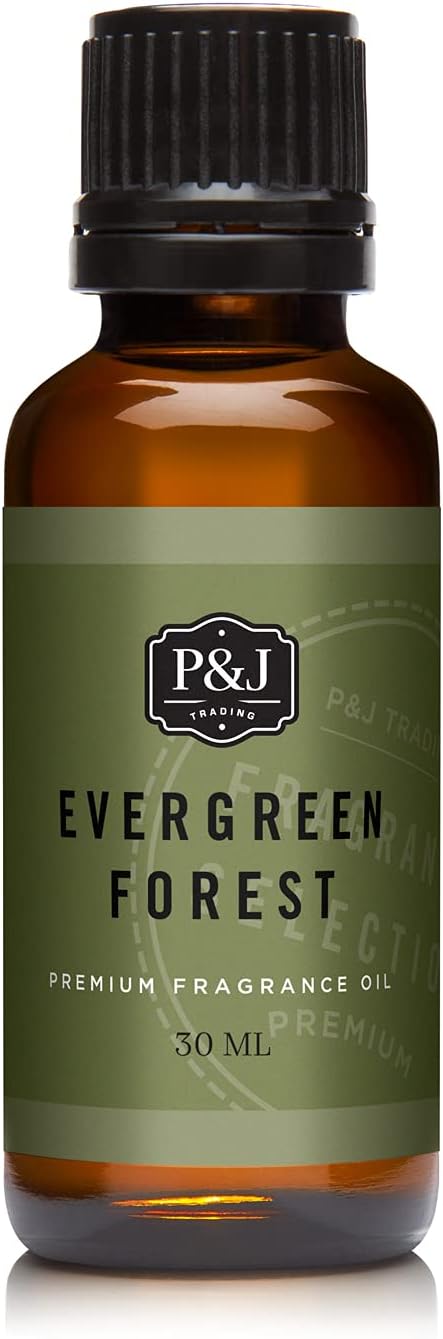 P&J Trading – Aceite perfumado Evergreen Forest de 1.0 fl oz (1.0 fl oz) – Aceite perfumado para fabricación de velas, fabricación de jabón, aceite