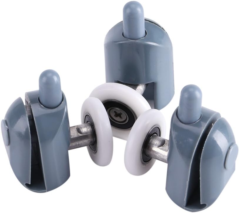 TOPINCN – Rodillos para puerta de ducha, doble inferior, poleas superiores, corredores, kit de repuesto para baño, 8 unidades (rueda individual)
