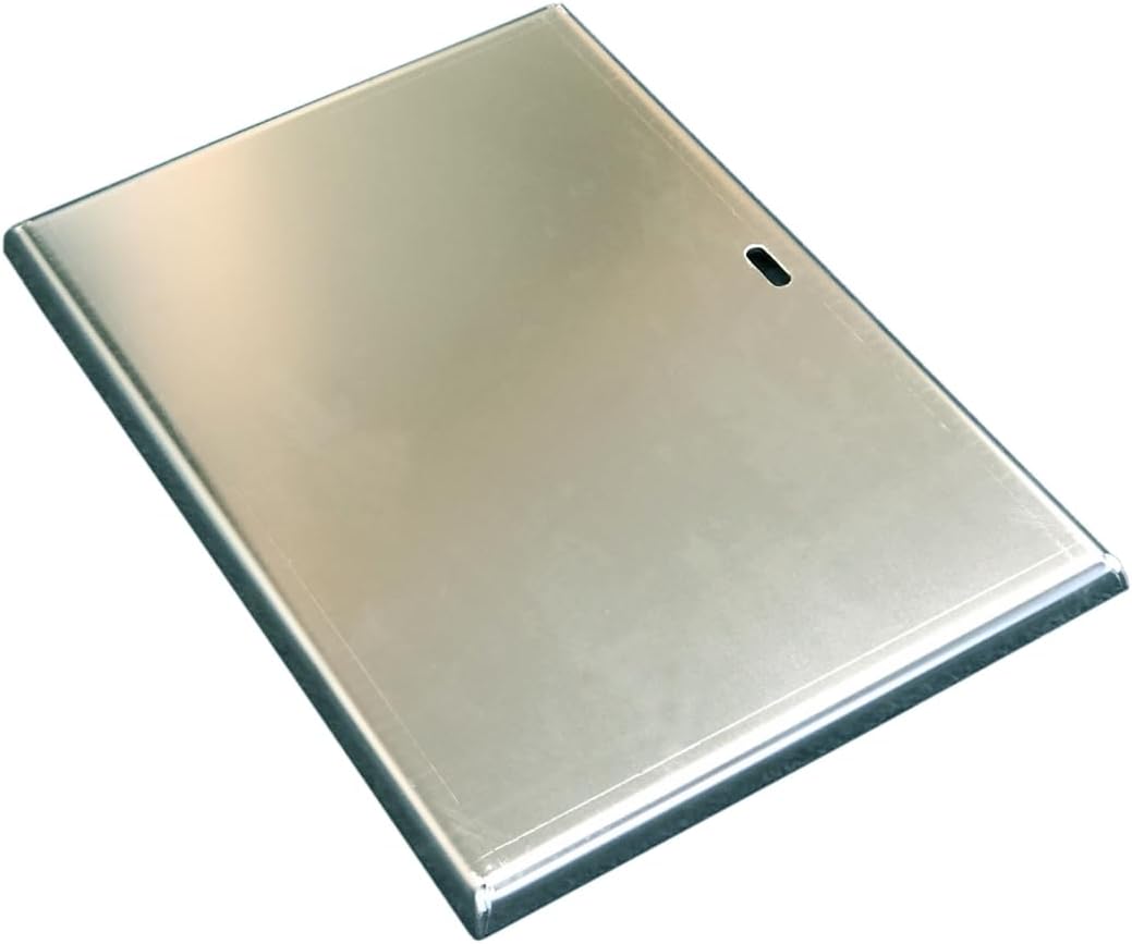 WHISTLER Placa de acero inoxidable para cocinar en barbacoa, utensilios de cocina de acero inoxidable artesanales resistentes, tamaño universal con