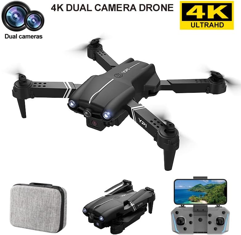 Wltoys YP1 Mini dronehelicópterocuadricóptero 4K HD Cámara de cuatro lados para evitar obstáculos presión de aire Altura fija Juguetes