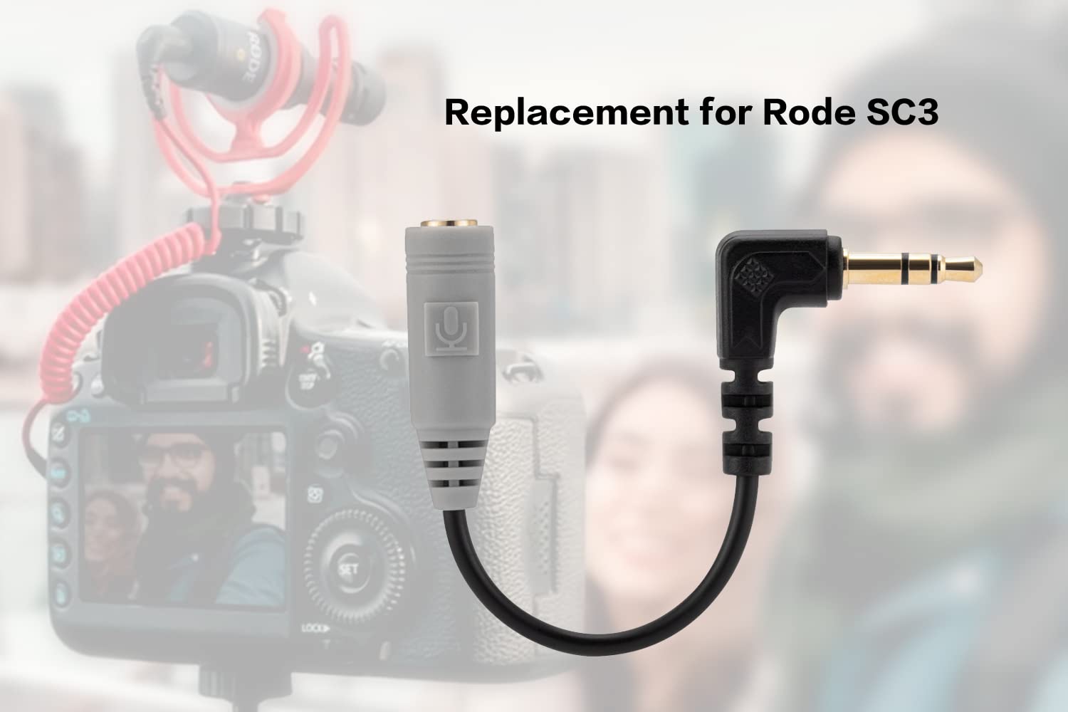 UNCLE LIGHT Cable de micrófono SC3 de repuesto para adaptador TRRS a TRS de 0.138 in para cámaras Grabadoras de video compatibles con Sony Nikon