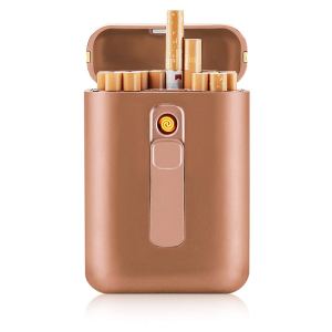 Caja de cigarrillos con caja de cigarrillos más encendedor, paquete portátil tamaño King, 20 unidades, cigarrillos de tamaño regular, encendedores Caja de cigarrillos con caja de cigarrillos más encendedor, paquete portátil tamaño King, 20 unidades, cigarrillos de tamaño regular, encendedores