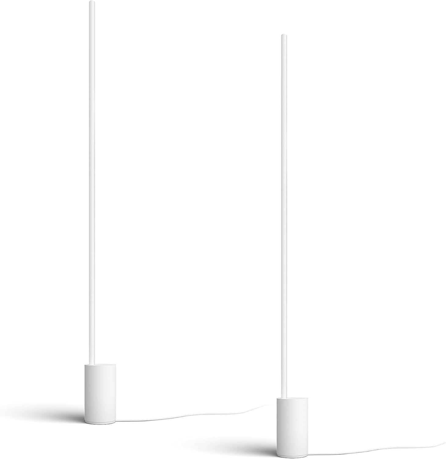 Philips Hue Paquete de 2 lámparas de pie Gradient Signe, compatibles con Alexa, Apple HomeKit y Google Assistant, color blanco, paquete de 2