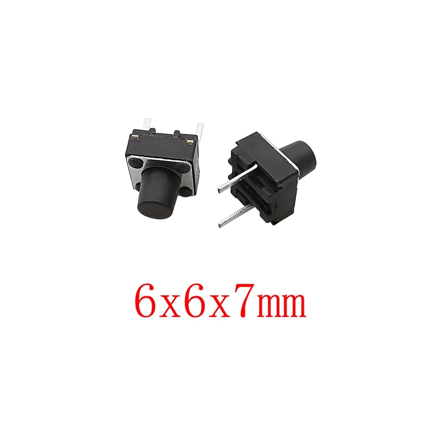 20 interruptores táctiles, tacto momentáneo, 2 pines, 0.236 x 0.236 in, interruptores de botón micro táctil, 0.236 x 0.236 x 0.197 in, 0.236 in,