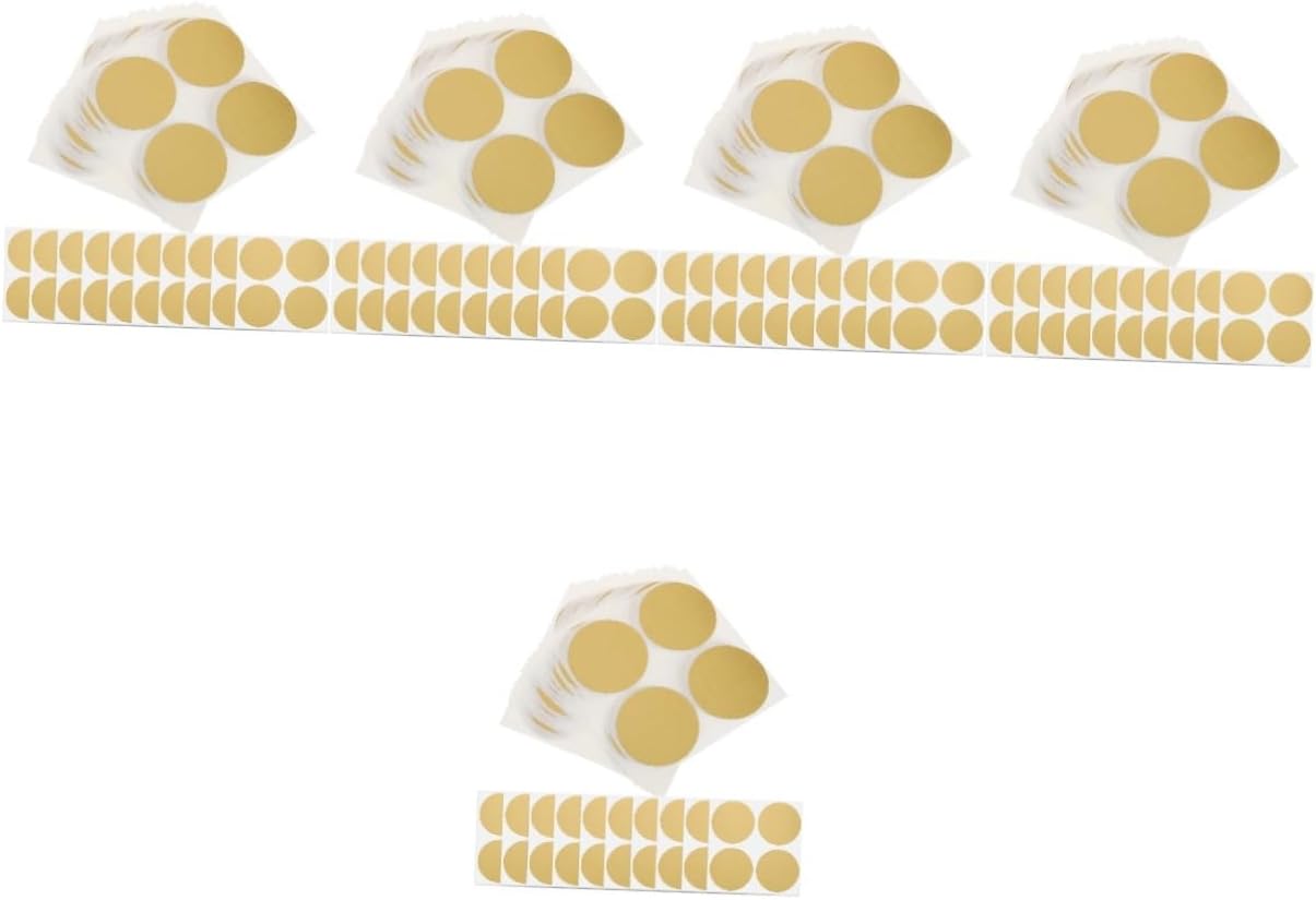 STOBOK 250 unidades de etiquetas redondas de 1 pulgada DIY Scratch Off Lottery Scratch Off Pegatinas de oro Etiquetas redondas de sellado Pegatinas