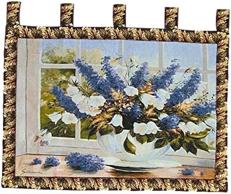 Tache – Tapiz floral de 33 x 24 pulgadas para colgar en la pared con bucles para colgar en la pared