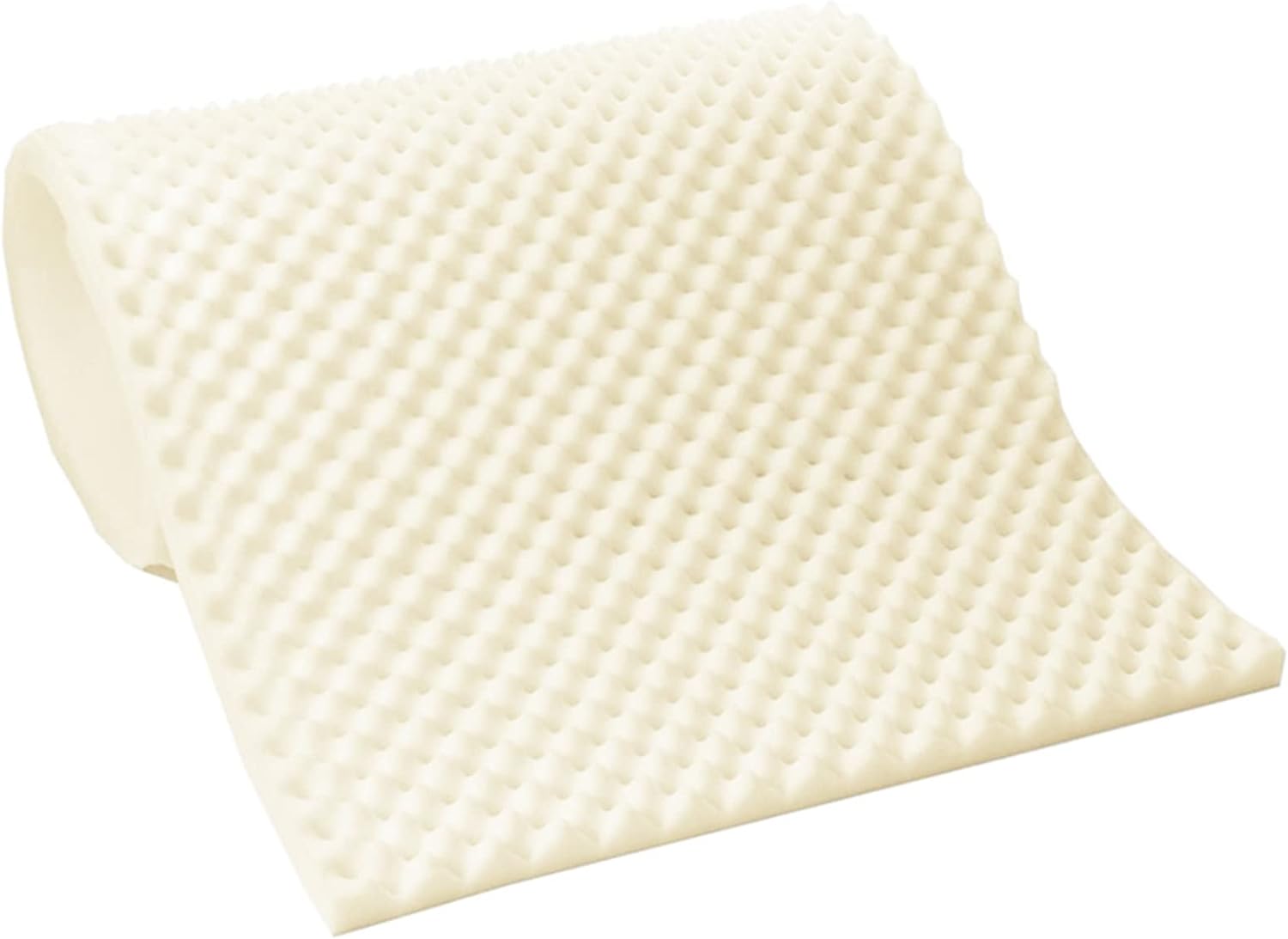 Cubrecolchón de espuma transpirable de 2 pulgadas con cáscara de huevo contorneado  Cubrecolchón para colchones añade la máxima comodidad, reduce el