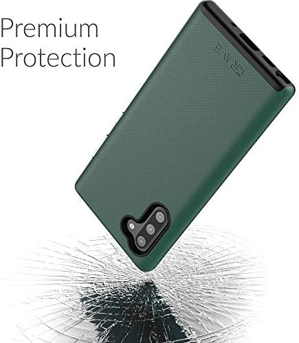 Crave Note 10 Funda, Dual Guard Protection Series Funda para Samsung Galaxy Note 10 – Verde bosque