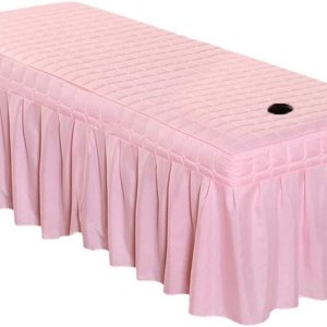 1 falda de cama de 74.8 x 31.5 in, solo para salón de belleza, mesa de masaje, sábana de masaje, cubierta completa con agujero (rosa) 1 falda de cama de 74.8 x 31.5 in, solo para salón de belleza, mesa de masaje, sábana de masaje, cubierta completa con agujero (rosa)