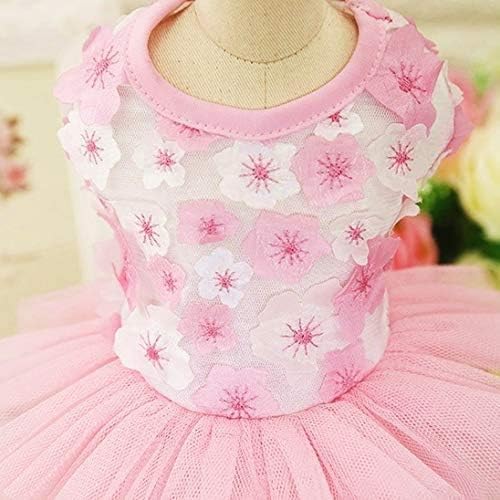 Ropa para perro, vestido de Chihuahua para perro, lindos vestidos para perras, ropa para cachorros, ropa para mascotas, rosa, L, Rosa D