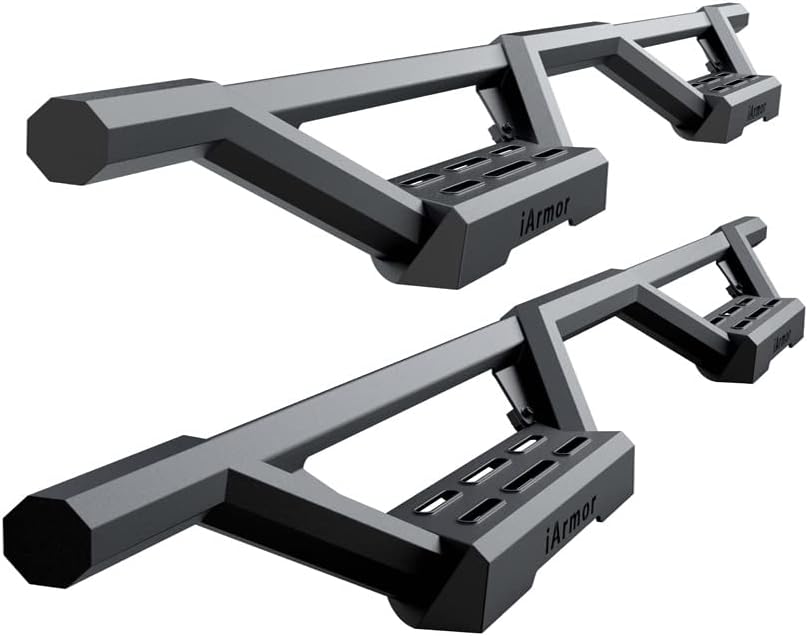 APS Drop Steps – Estribos compatibles con Chevy Silverado GMC Sierra 1500 2007-2018 Crew Cab y 2500 3500 HD 2019 Crew Cab (excluye 07 Classic)