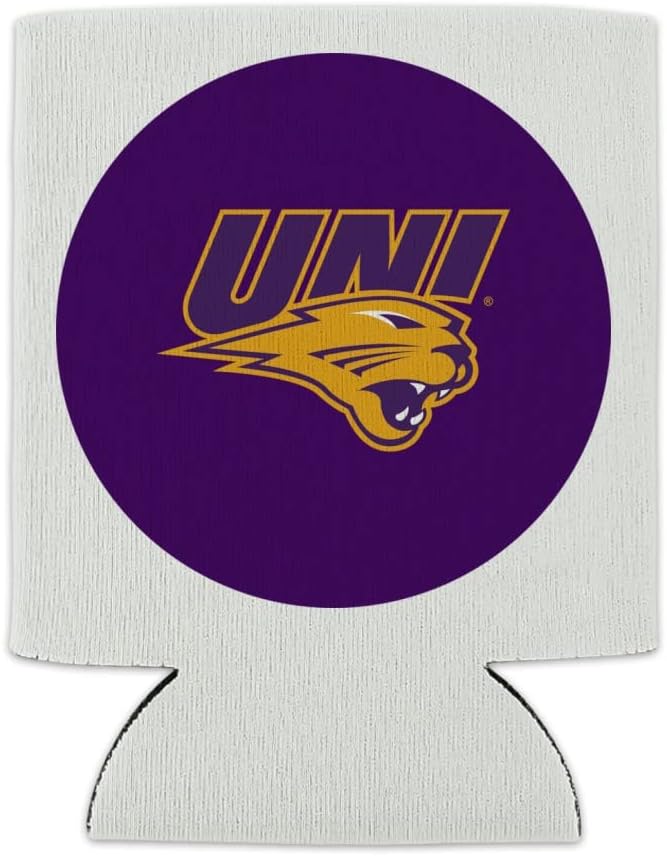 University of Northern Iowa Panthers – Enfriador de latas con logotipo de las Panteras de Iowa – Aislador plegable para bebidas