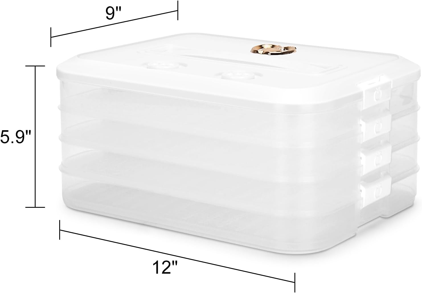 OFFKITSLY Contenedores de almacenamiento de alimentos con tapas, recipientes de plástico herméticos para almacenamiento de galletas, contenedores de