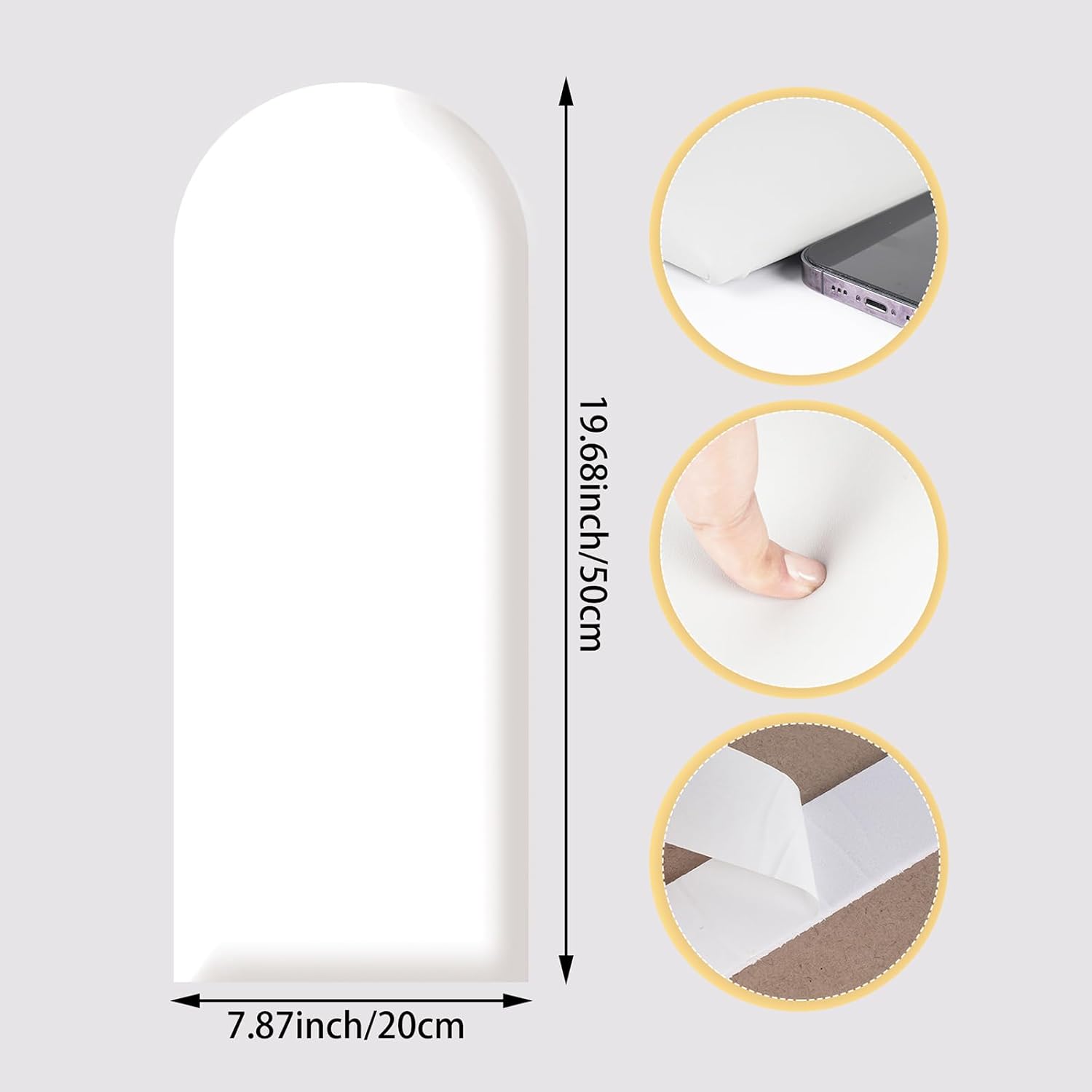 Paneles de pared para despegar y pegar, 4 piezas de cabecera tapizada, calcomanías de pared 3D para sala de juegos, club de baile (19.68 x 7.87